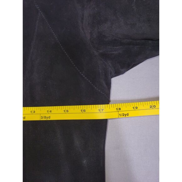 Black Suede Open Back Dress - size 9/10 - Picture 7 of 11